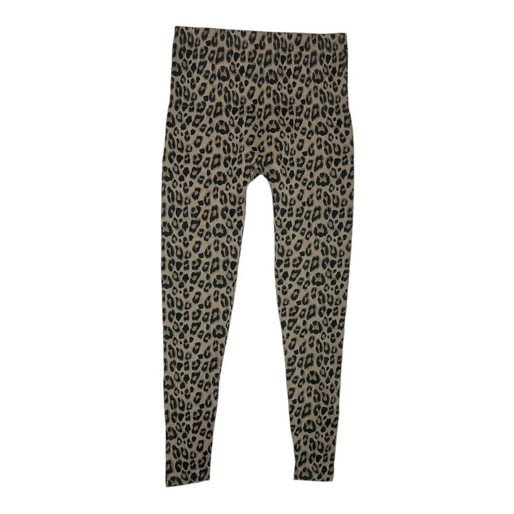 Breezies Women’s Seamless Leggings Cheetah Leopard Print‎ Tummy Smoothing Size M